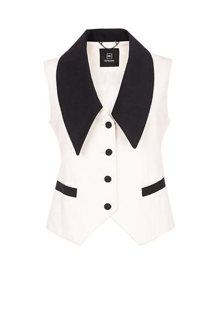 Ženski prsluk sa kontrastnim detaljima Tiffany Production